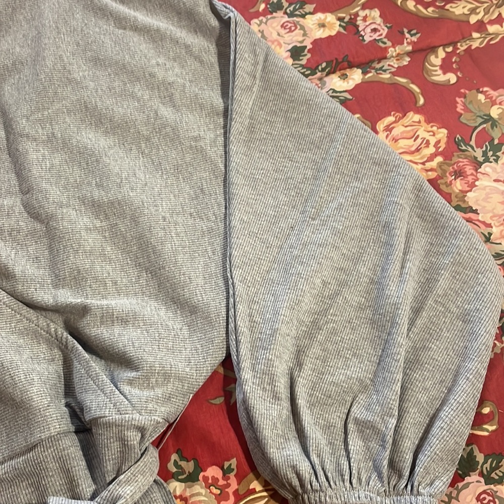 🥀 Gray Knit Wrap Top Reversible Dress, Sz Med, New 🥀 - Picture 5 of 11
